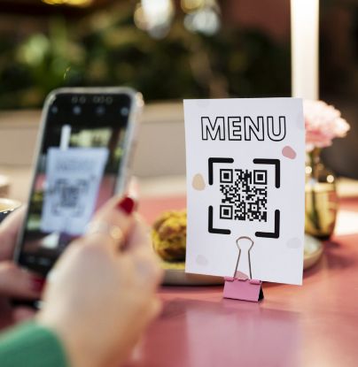 Slika QR meni dizajn